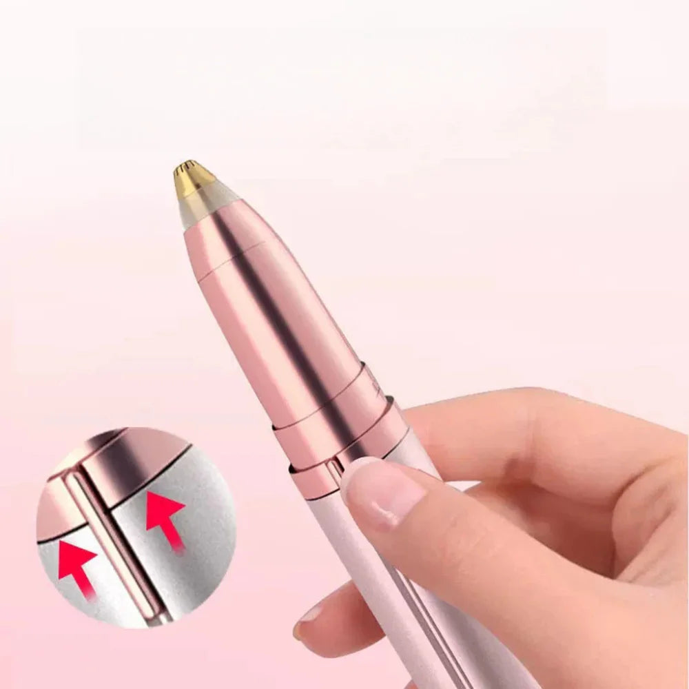 Trimmer Depilator Pen For Eyebrows, Nose, Bub. Portable USB Rechargeable Electric