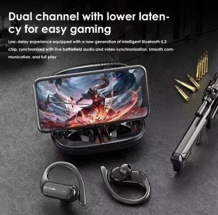 Fone de Ouvido Esportivo A520 Bluetooth 5.3 9D À Prova D'água Com Microfone