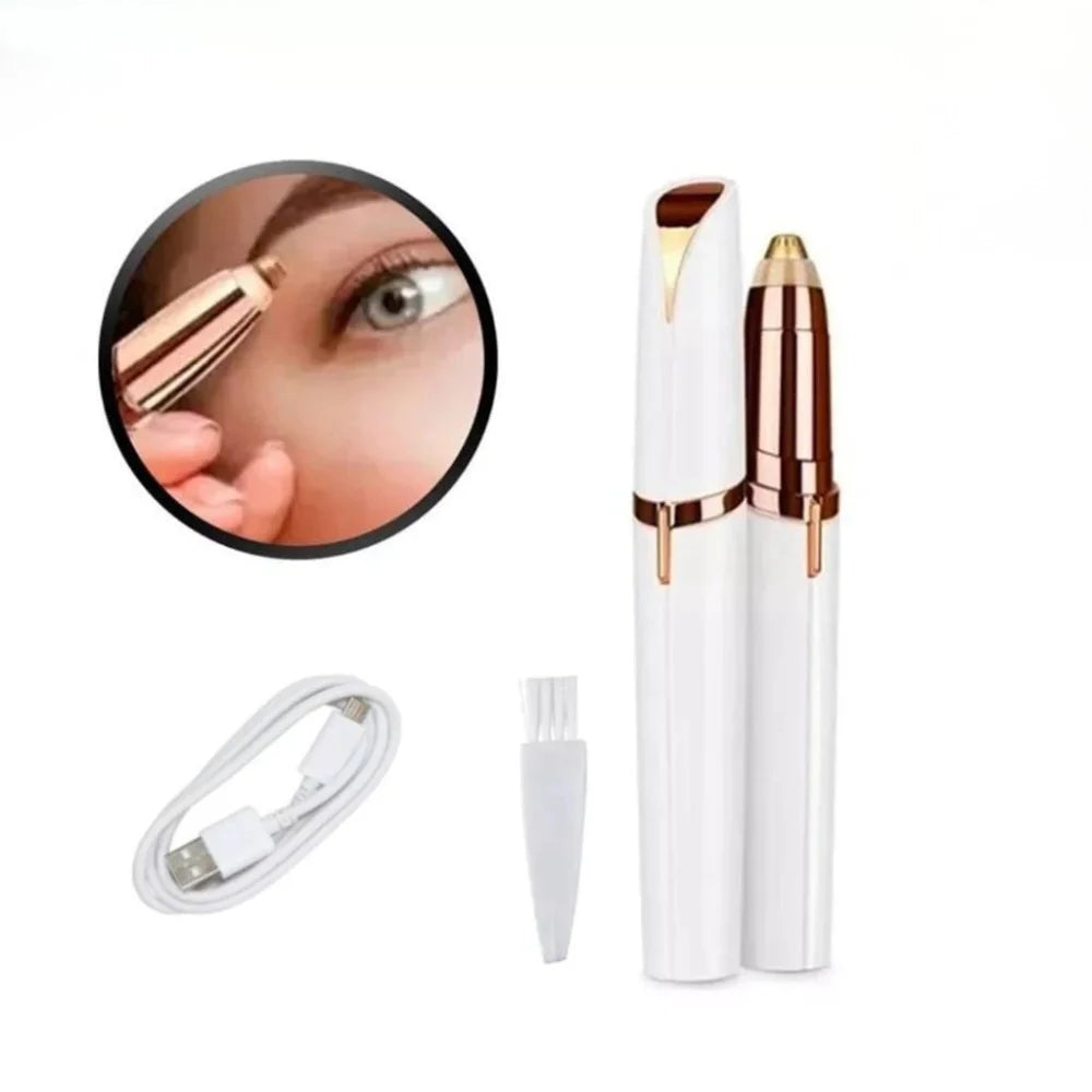 Trimmer Depilator Pen For Eyebrows, Nose, Bub. Portable USB Rechargeable Electric