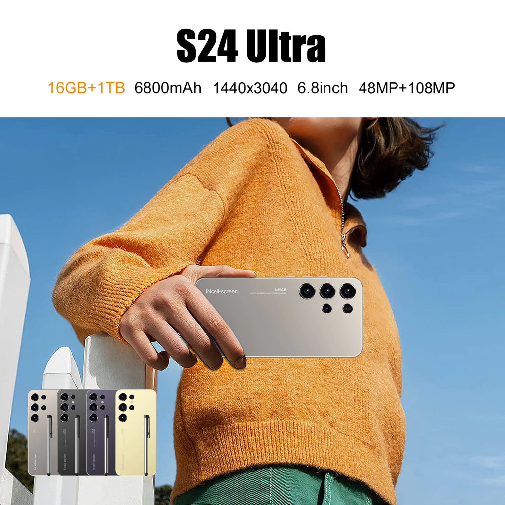 S24 Ultra 5G Smartphone Flagship Model with 16GB RAM & 1TB Internal Storage Android OS