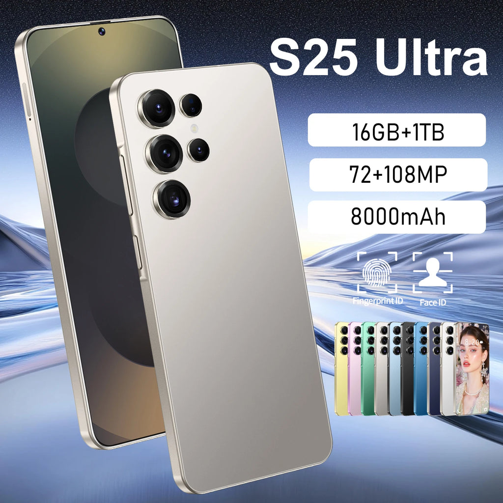 Original S25 Ultra Smartphones S24 Ultra 16GB+1TB 5G Dual SIM Mobile Phone 108MP Rear Camera Decacore Spanish English LTE CDMA