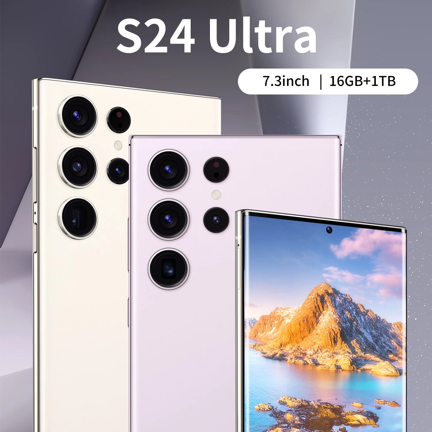 Global Version S24 Plus 16GB+1TB Large Memory Android Smartphones 7.3inch LTE/CDMA Cellular 108MP Rear Camera in English Spanish