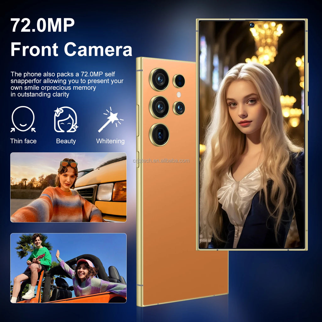 Unlocked 5G S25 Smartphone Deca Core 144Hz Ultra High Quality Dual SIM 16GB+1TB Storage French 108MP Gaming CDMA LTE Cellular