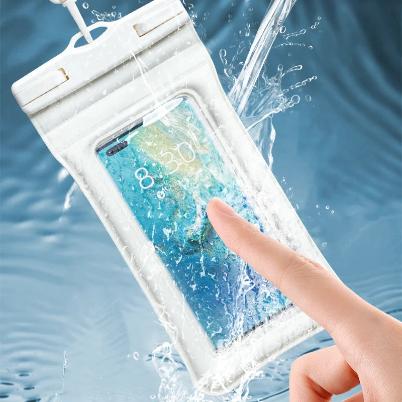 Double Insurance Inflatable Waterproof Phone Bag Sealstrip and Clip Waterproof Phone Bag TPU Material Floating Dauble Airbags