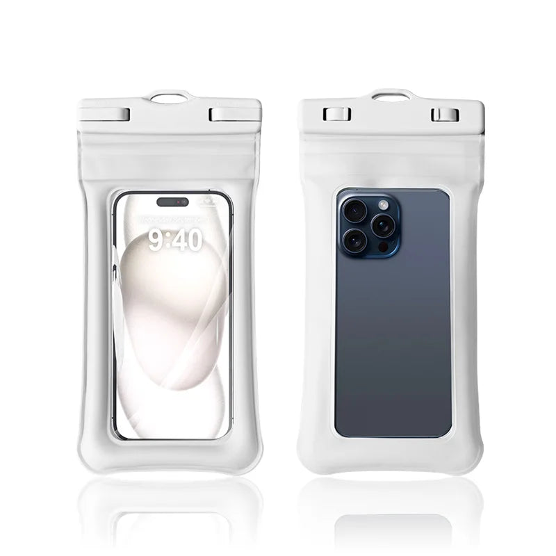 Double Insurance Inflatable Waterproof Phone Bag Sealstrip and Clip Waterproof Phone Bag TPU Material Floating Dauble Airbags