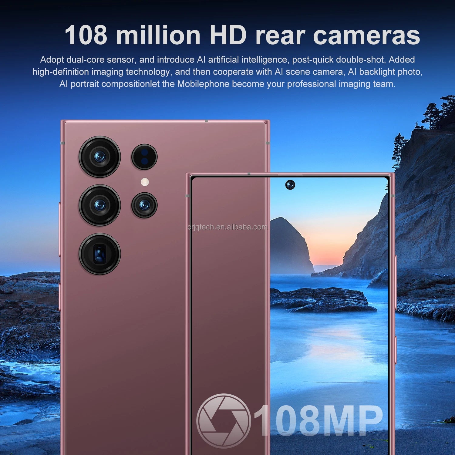 Unlocked 5G S25 Smartphone Deca Core 144Hz Ultra High Quality Dual SIM 16GB+1TB Storage French 108MP Gaming CDMA LTE Cellular