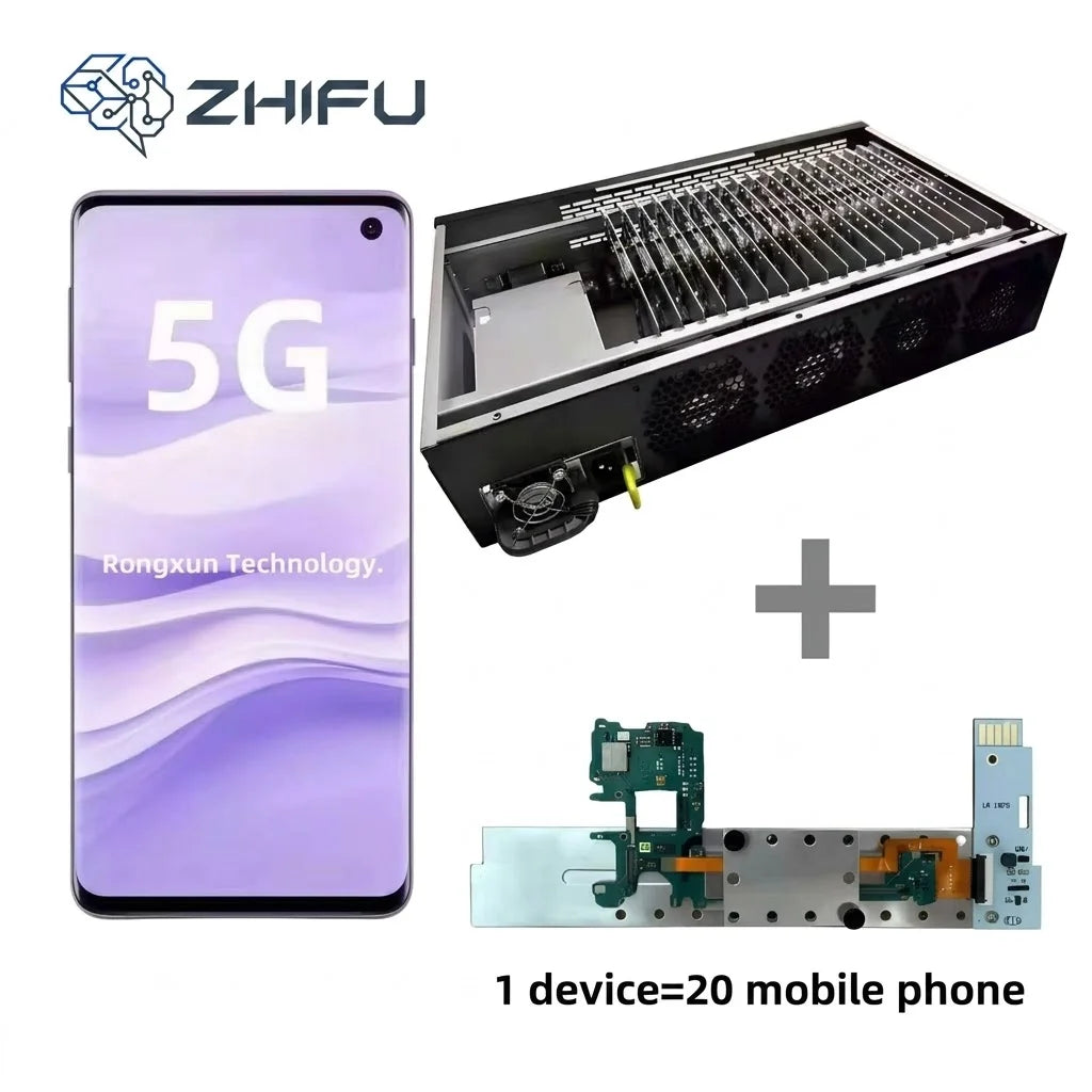 Factory Price Professional P30 4U Rackmount Metal Phone Farm Box Server Chassis 30 Ports USB Hub Power Supply App Testing Group