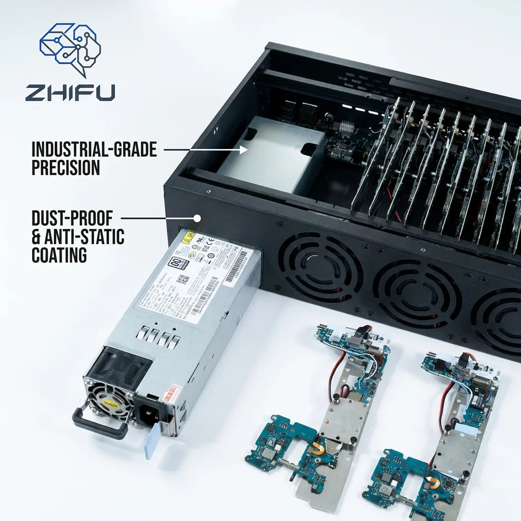 Factory Price Professional P30 4U Rackmount Metal Phone Farm Box Server Chassis 30 Ports USB Hub Power Supply App Testing Group