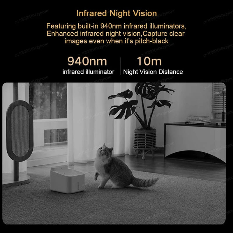 XIAOMI 360° Smart Camera 4，Dual-band Wi-Fi 6，8MP 4K HDR AI Tracking，Home Security Baby Monitor，Chinese Version With Adapter