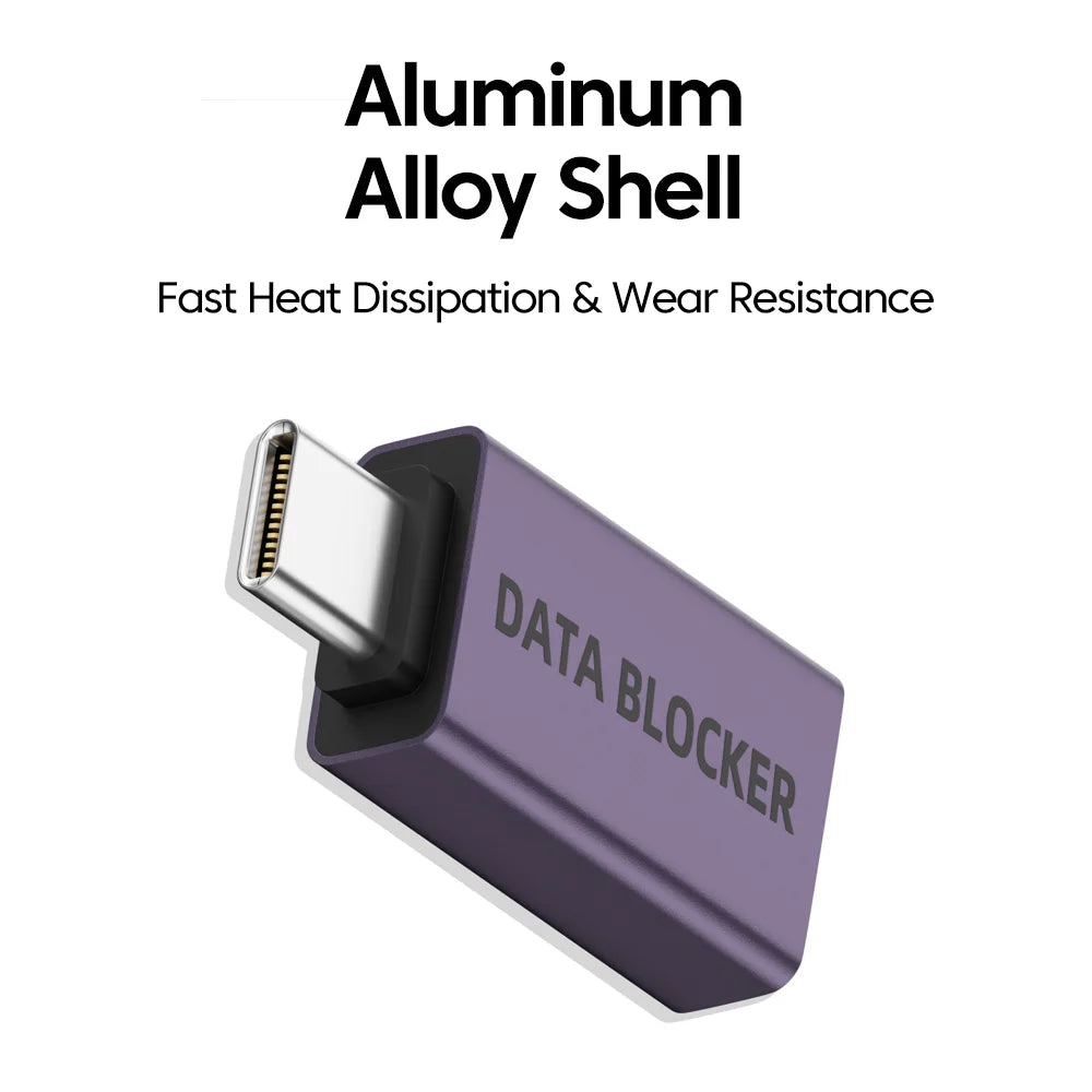 USB Data Blocker Anti Hacking Charge-Only Convenient Data Sync Blockers USB Defenders For Travel Charging Anti Privacy Leak