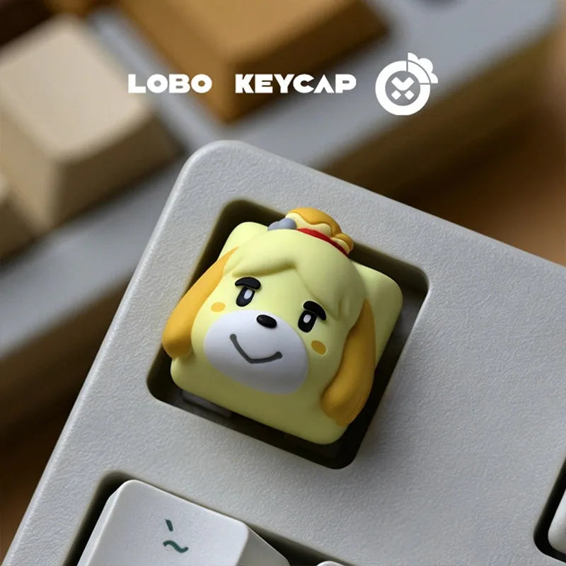 Tom Nook Isabelle Mechanical Keyboard Point Keycap 3D Printed Resin Custom Artisan Keycap PC Gaming Keyboard Anime Collect Gift