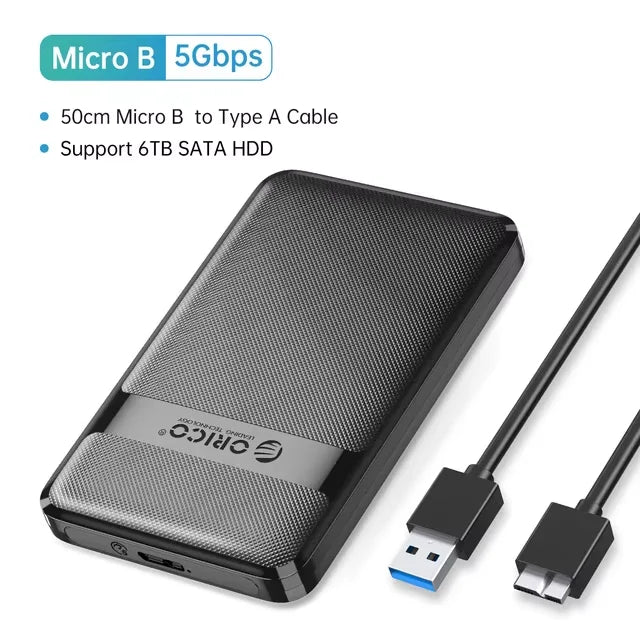 ORICO 2.5" Inch Hard Drive Enclosure 2.5 SATA to USB3.0 External Hard Disk HDD Case 5Gbps Hard Disk Storage Box Cover Housing