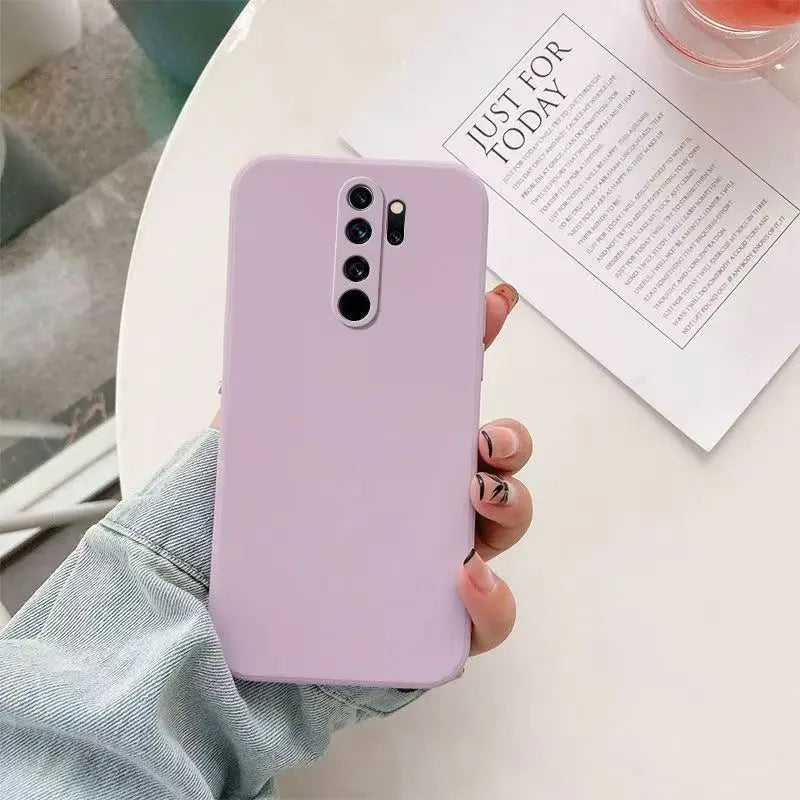Square Matte Silicone Case for Xiaomi Redmi Note 8 Pro Cover Redmi Note8 Pro Shockproof Basic Cover Fundas