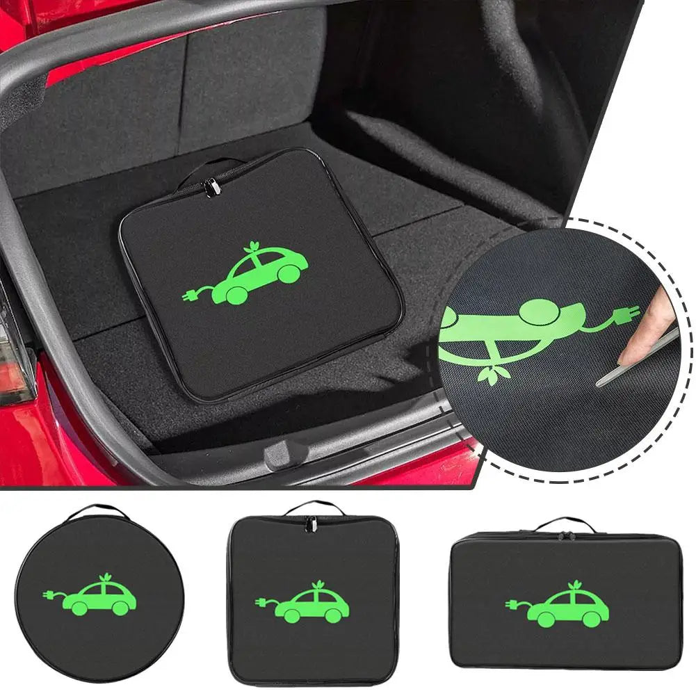 New Energy Vehicle Charging Gun Storage Chartered Car Carrying Charging Wires Portable Flame-retardant Shock-absorbing Bag