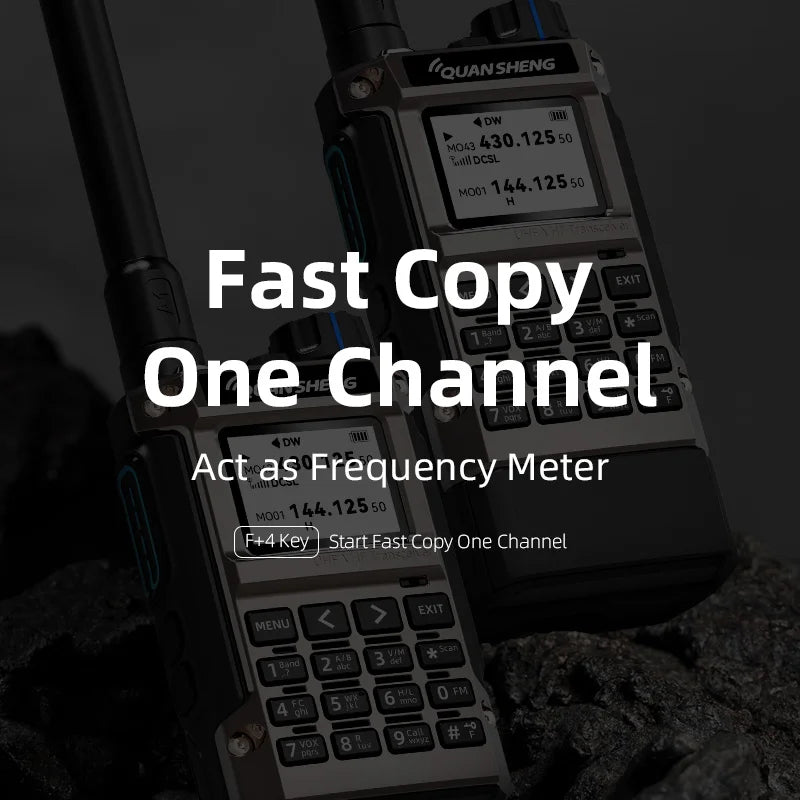 Quansheng UV-K1(8) Air Band Walkie Talkie 50-600MHz Full Band Receive UHF VHF Ham Radio Wireless Frequency Copy Type-C Charging