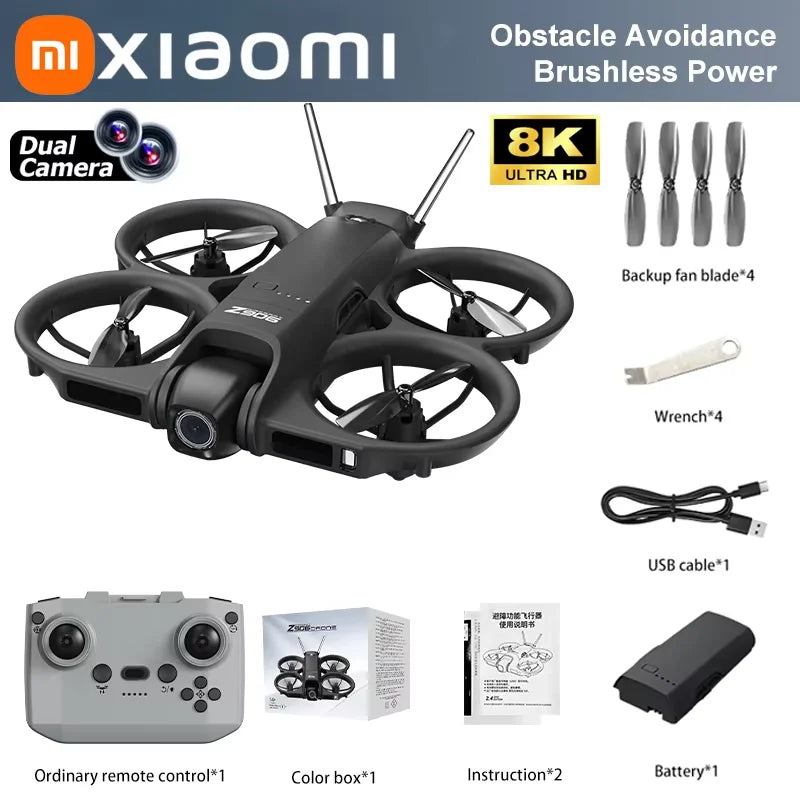 Xiaomi Z906 Drone With 4.3-inch Large Screen 8K HD Aerial Photography Intelligent Obstacle Avoidance Remote Control Drone