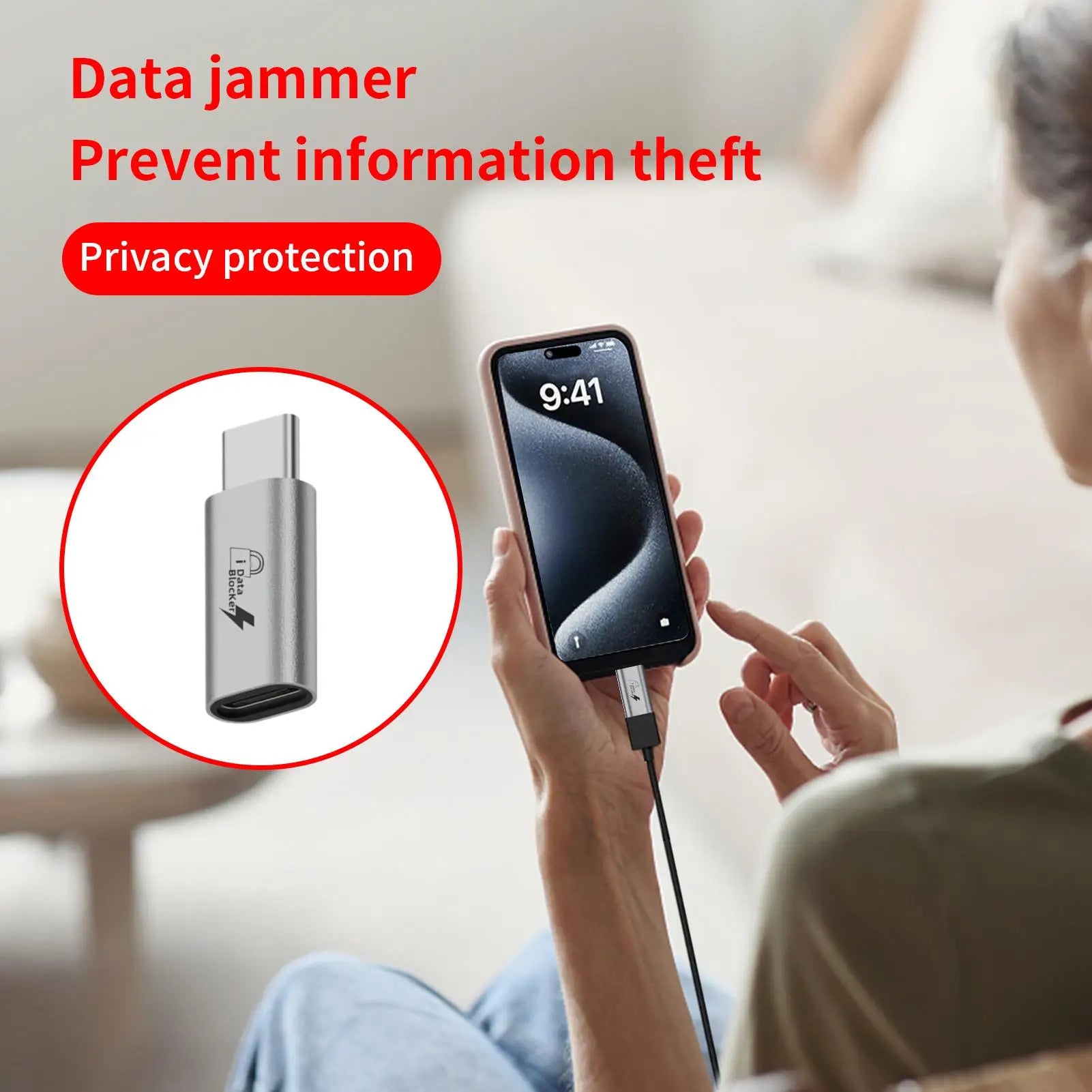 USB Condom Data Blocker Cell Phones Defender USB Port Privacy Protector Type-C Blocker Defender for PC Notebook Laptop Block