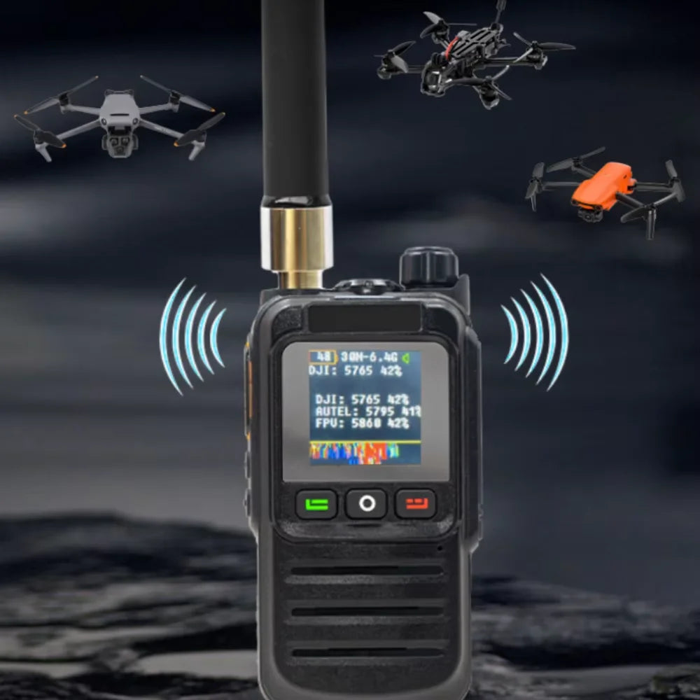 Portable Handheld Mobile Anti-Drone System Remote Control Drone Detection for Security & Protection