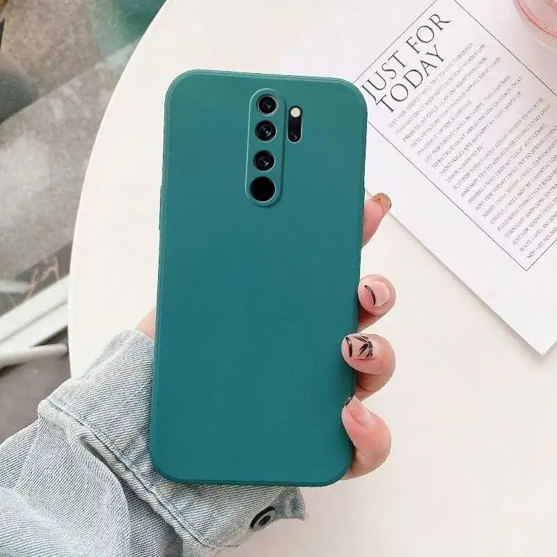 Square Matte Silicone Case for Xiaomi Redmi Note 8 Pro Cover Redmi Note8 Pro Shockproof Basic Cover Fundas