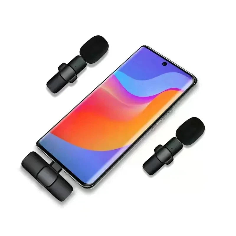 Brazil Mini Wireless Lavalier Microphone Noise Cancelling for iPhone Android Cameras - Portable Wireless Mic for Live Interviews