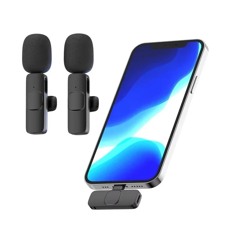 Brazil Mini Wireless Lavalier Microphone Noise Cancelling for iPhone Android Cameras - Portable Wireless Mic for Live Interviews