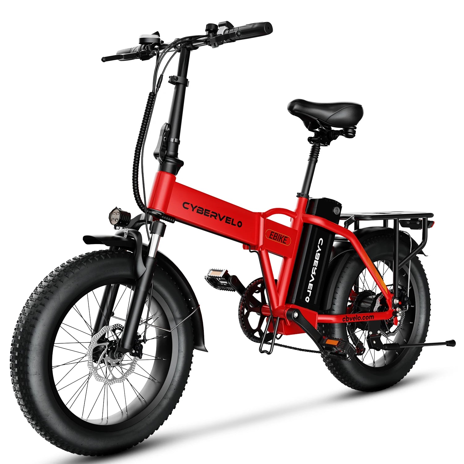 Cybervelo 1000W Peak Electric Bike for Adults Foldable 28+MPH 80Miles Removable Battery Fat Tire Off-road E-bike EK4 EK5 Mars700