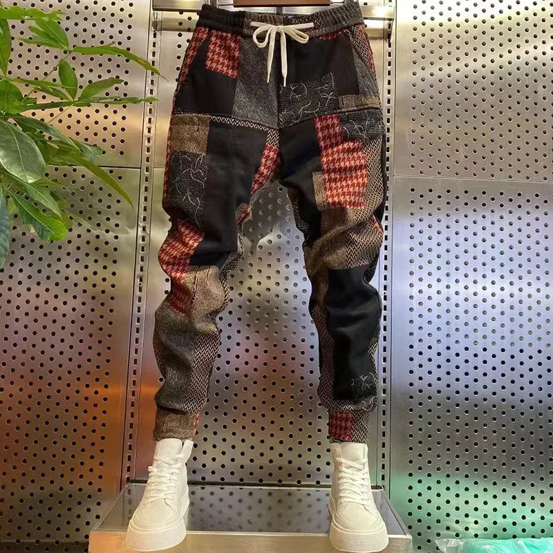 winter Summer 6Pocket Printed Baggy Long Pants Men Sportswear Hip Hop Oversize Streetwear Fashion Daily Jogging Sweatpants Male