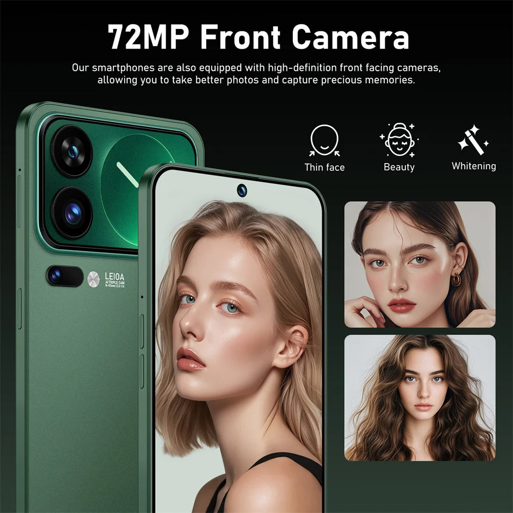 New Smartphone 5G 7.3HD For M17 Pro Max Dual Sim Card 22G+2TB Cheap Cell Phone Android Smart Mobile Phones Unlocked 8000mAh