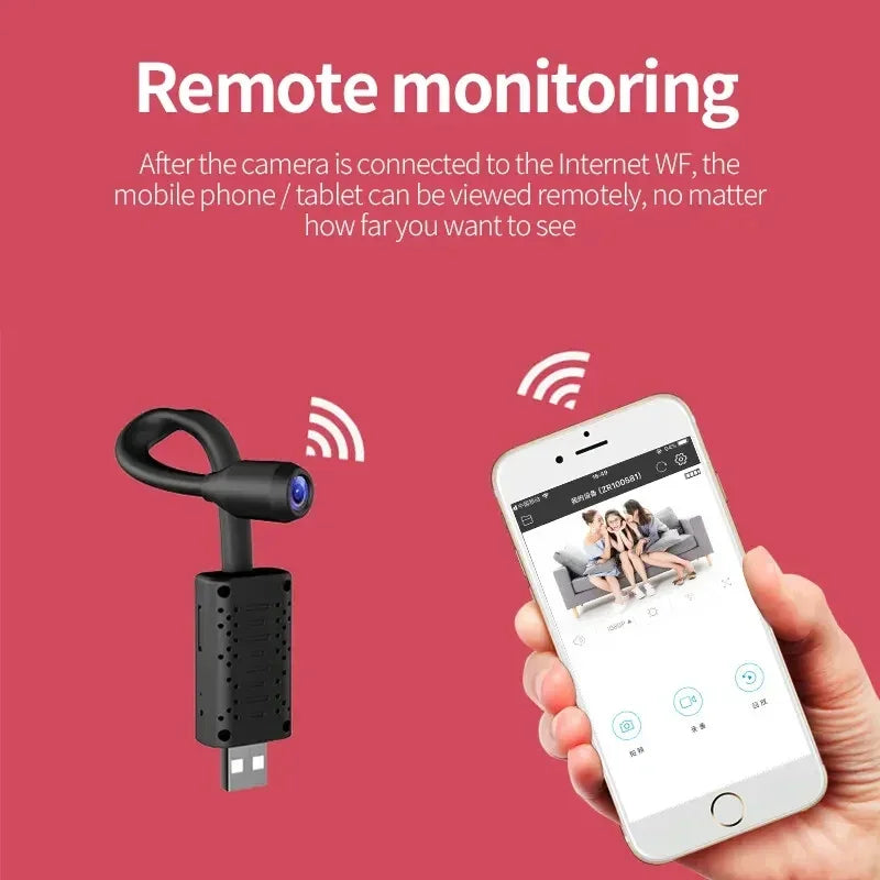 Mini 4K USB WiFi Surveillance Camera Flexible Lens Cable Motion Detection Video Recorder Portable Security Monitoring Camcorder