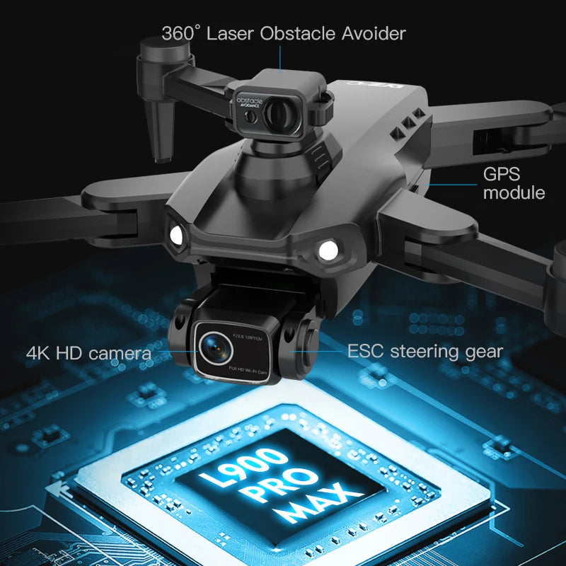 LYZRC L900 PRO SE MAX GPS Drone 4K Professional Dual Camera Brushless 360 Obstacle Avoidance 5G WIFI FPV Foldable RC Quadcopter