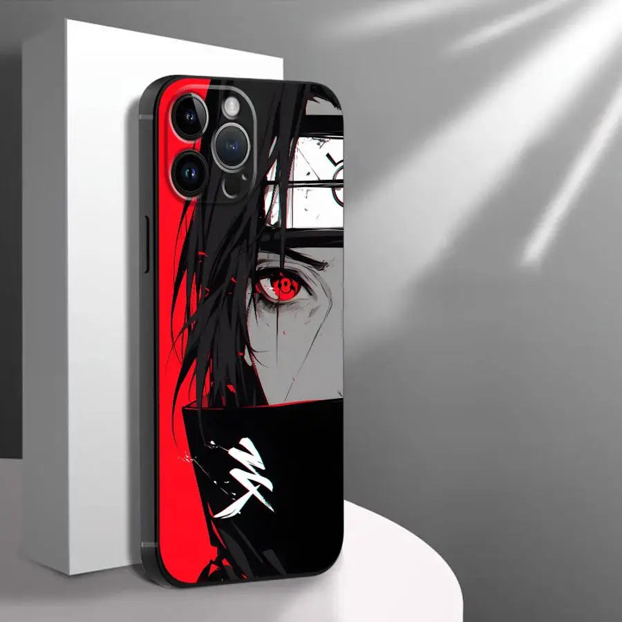 Handsome Red Uchiha Itachi Case for iPhone 13 12 11 17 Pro Max XS Max 7 8 17Air XR 15 16 14 Plus Black Soft Phone Cover