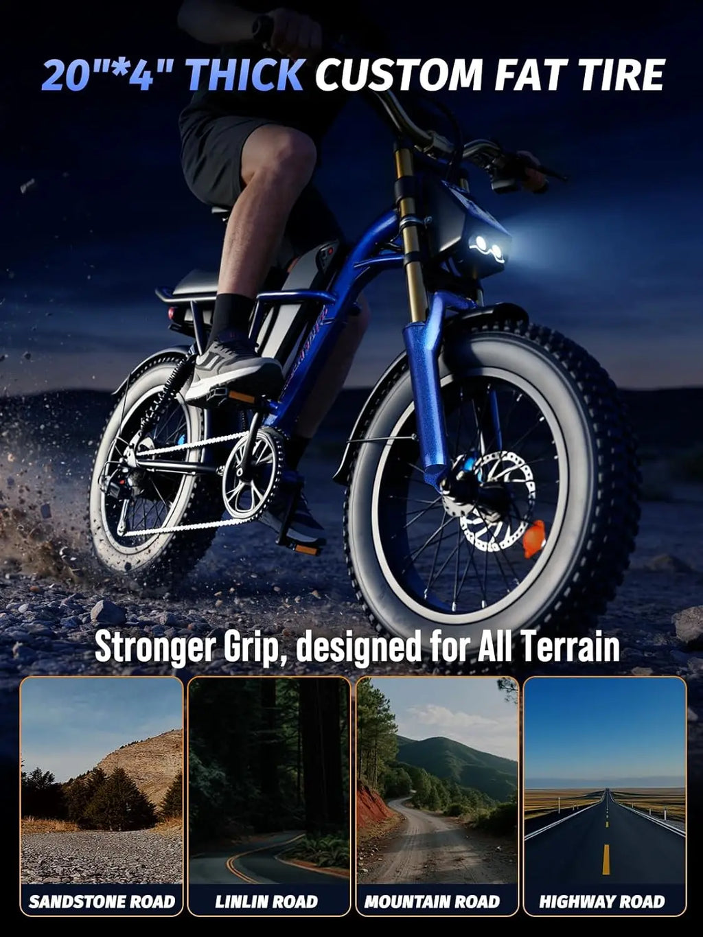 Electric Bike for Adults, 1500W Peak Motor Ebike with 48V 20.8Ah Built-in Removable Battery, 80 Miles Range Top, Customized