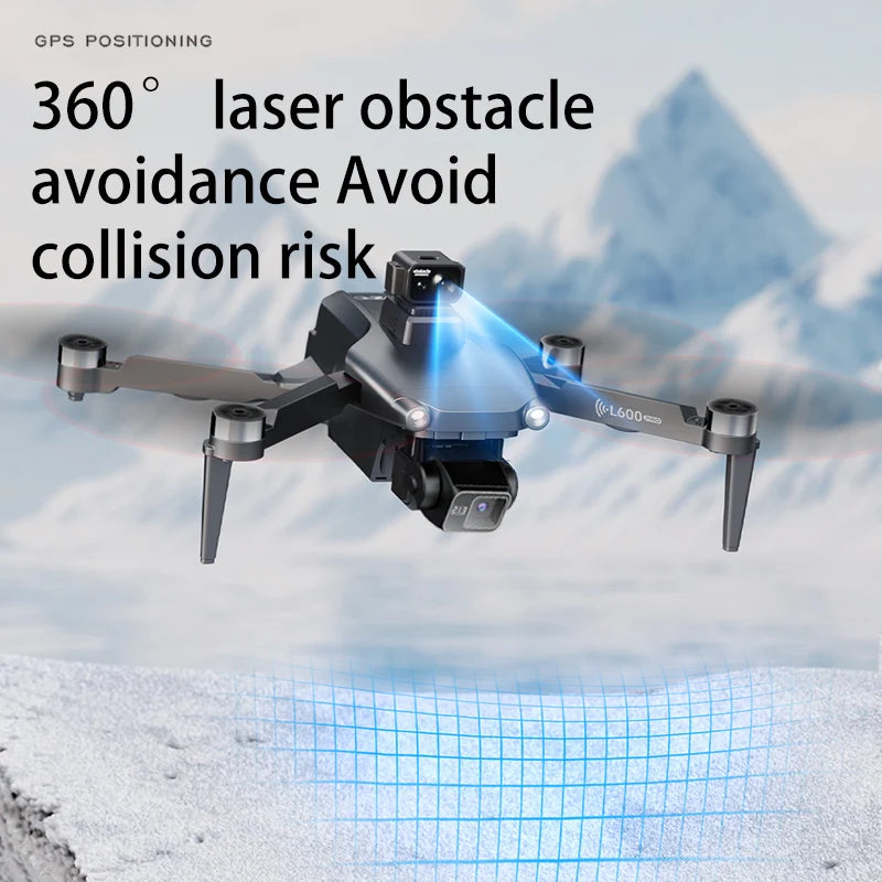 New L600 Pro MAX 4K Professional Drone With 8K HD Camera 3-Axis Gimbal GPS Dron Obstacle Avoidance 5G WIFI FPV RC Quadcopter Toy