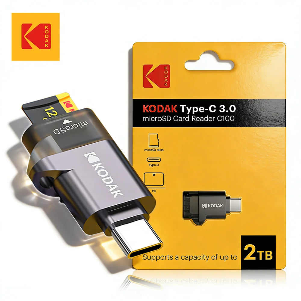 Kodak Type-C Micro SD Card Reader TF Memory Card High-speed Transmission Adapter