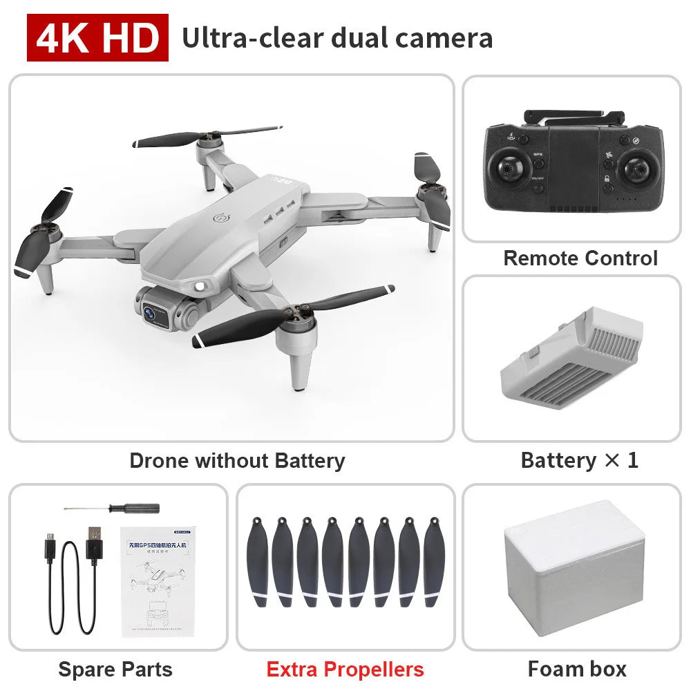 Drone L900 Pro 5G GPS  4K Professional HD Dual Camera Photography Brushless Foldable Quadcopter RC Distance 1.2KM Drones Toys