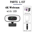 Webcam 4K 1080P Mini Camera 2K Full HD Webcam With Microphone 15-30fps USB Web Cam For Youtube PC Laptop Video Shooting Camera