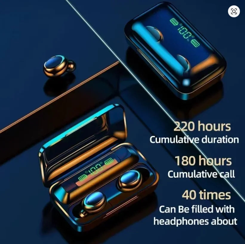 F9-5 Earphone Bluetooth 5.3 Wireless Headphones Hifi Stereo Sports Waterproof Earbuds Headset Hearing Aids With Mic Handfree