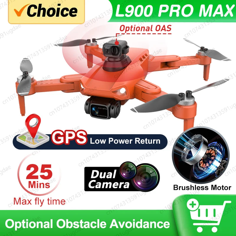 LYZRC L900 PRO SE MAX GPS Drone 4K Professional Dual Camera Brushless 360 Obstacle Avoidance 5G WIFI FPV Foldable RC Quadcopter