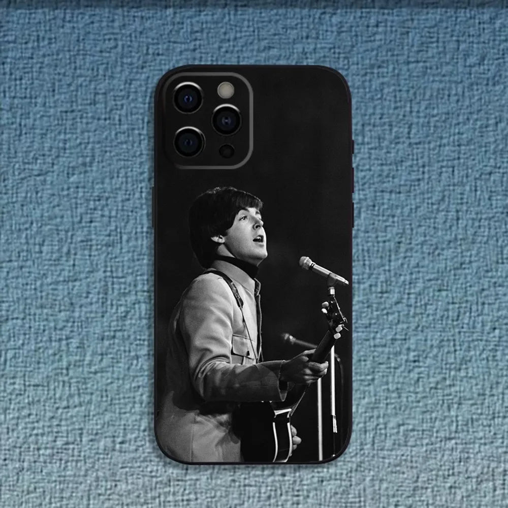 Singer P-Pau-M-McCartney Phone Case For iPhone 16,15,14,13,12,11,Pro,X,XS,Max,XR,Plus,Mini Soft Black Cover