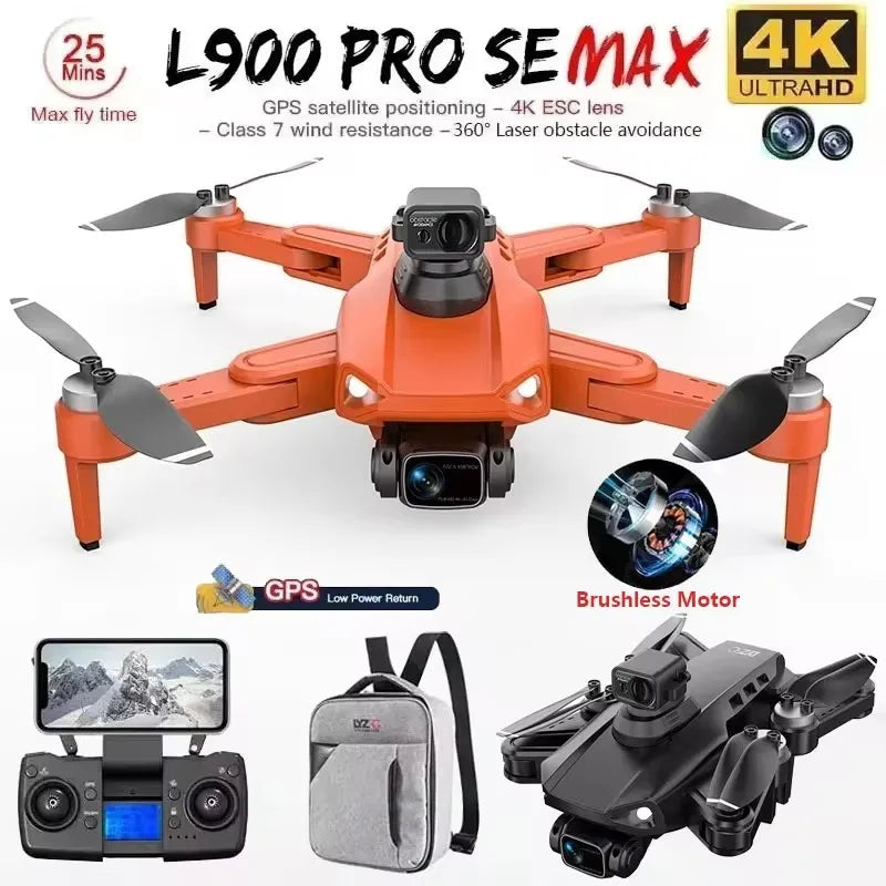 LYZRC L900 Pro SE MAX Drone 4K Professional Dual HD Camera GPS 5G WIFI 360° Obstacle Avoidance Brushless Motor Rc FPV Quadcopter