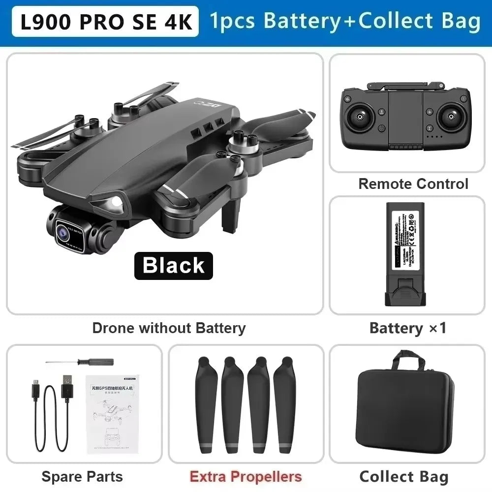 LYZRC L900 Pro SE MAX Drone 4K Professional Dual HD Camera GPS 5G WIFI 360° Obstacle Avoidance Brushless Motor Rc FPV Quadcopter