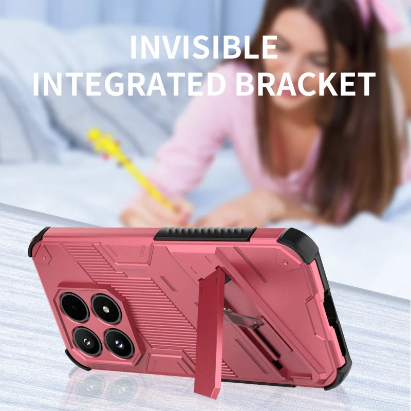 Punk bracket Phone Case For Xiaomi 17 Case Anti-fall For Xiaomi 17 5G China Protector чехол Back Cover For Xiaomi 17 5G China