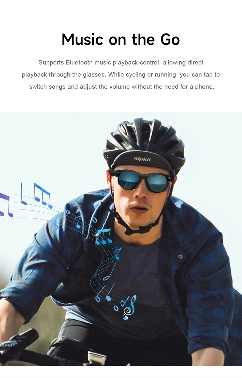 VIVO Original HD AI Smart Camera Glasses Multifunctional Bluetooth Call Voice Assistant Music Player Translation Camera Glasses