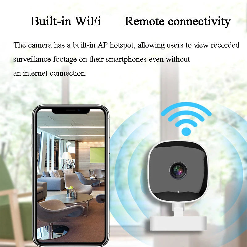Hot Sale Smart Mini 4K Security Camera Full Color Night Vision WiFi IP65 Waterproof Motion Detection 2-Way Audio Indoor Outdoor
