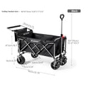 BISINNA Camping Wagon Cart Folding Utility Heavy Duty Large Capacity Trolley Outdoor Shopping Picnic Collapsible Hand Truck