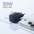 Baseus 30W GaN Charger PD Charger For iPhone 17 16 15 14 13 12 Max Fast Charger PD3.0 QC3.0 Phone Charger Type C Tablets Charger