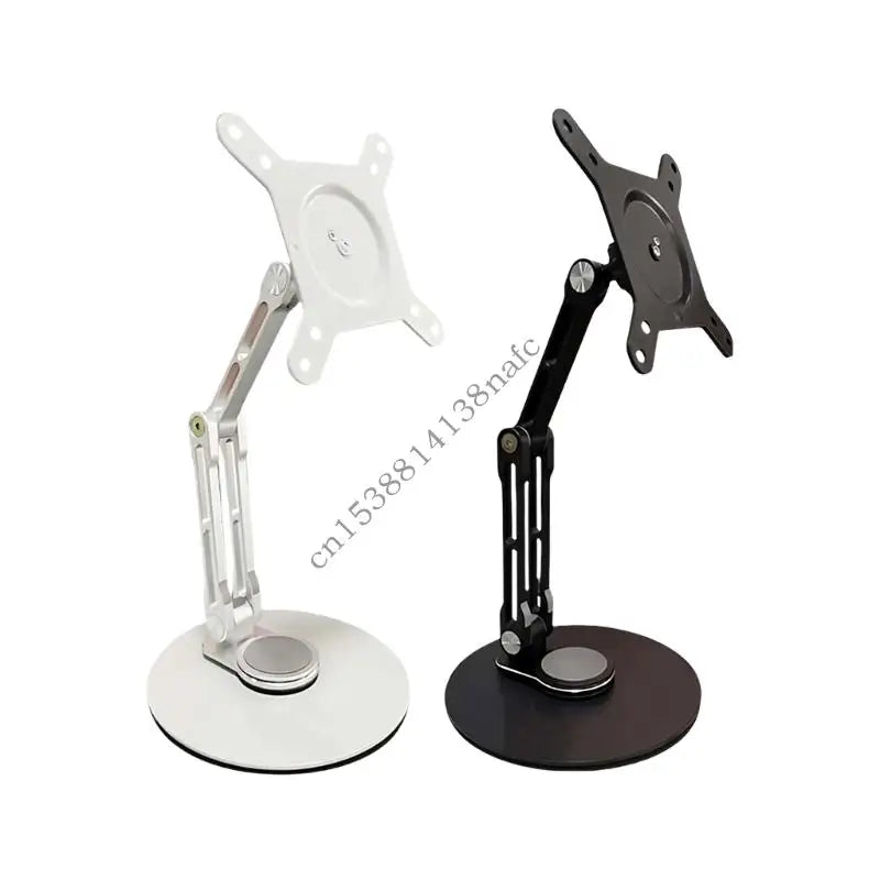 Adjustable Aluminum Desk Mount Monitor Stand For 19inch Screens With Foldable Design And 360 Degree Rotation 594F