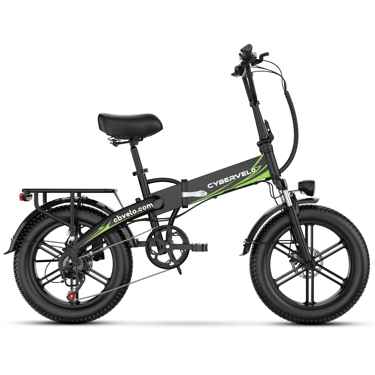Cybervelo 1000W Peak Electric Bike for Adults Foldable 28+MPH 80Miles Removable Battery Fat Tire Off-road E-bike EK4 EK5 Mars700