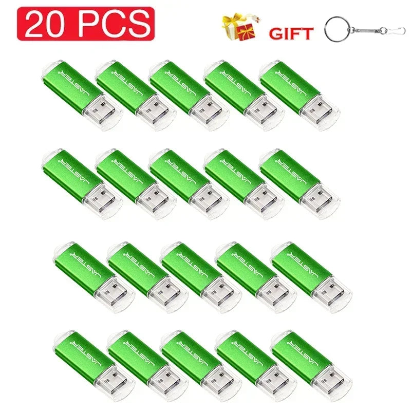 20 PCS LOTE Colorful USB Flash Drive 128GB Wholesale Pen Drive 64GB Portable Mini Memory Stick 32GB High Speed Pendrive 16GB 8GB