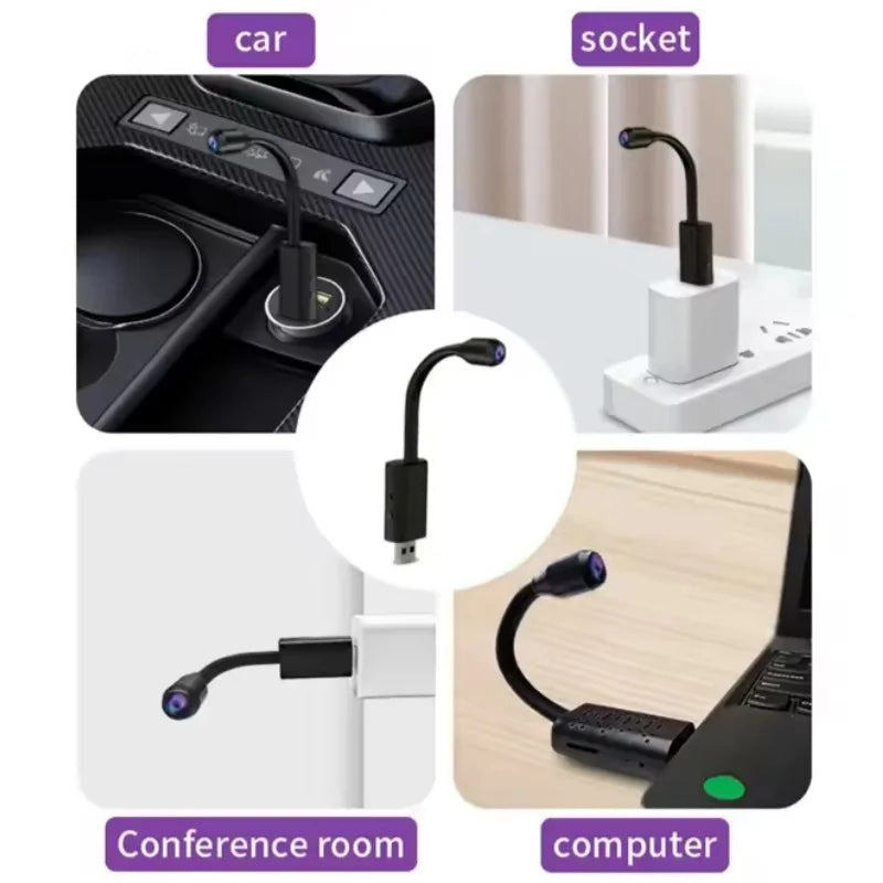 Mini 4K USB WiFi Surveillance Camera Flexible Lens Cable Motion Detection Video Recorder Portable Security Monitoring Camcorder